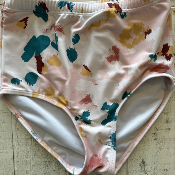 Janela Bay Peplum Top High Waisted Bottom Tankini Mix and Match Girls Swimsuit - Picture 6 of 11